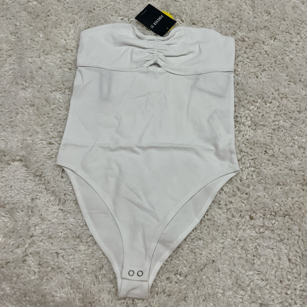 White Forever 21 Body Suit